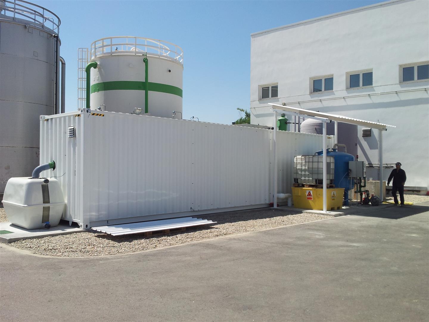 EDAR planta contenerizada y energía biodiesel