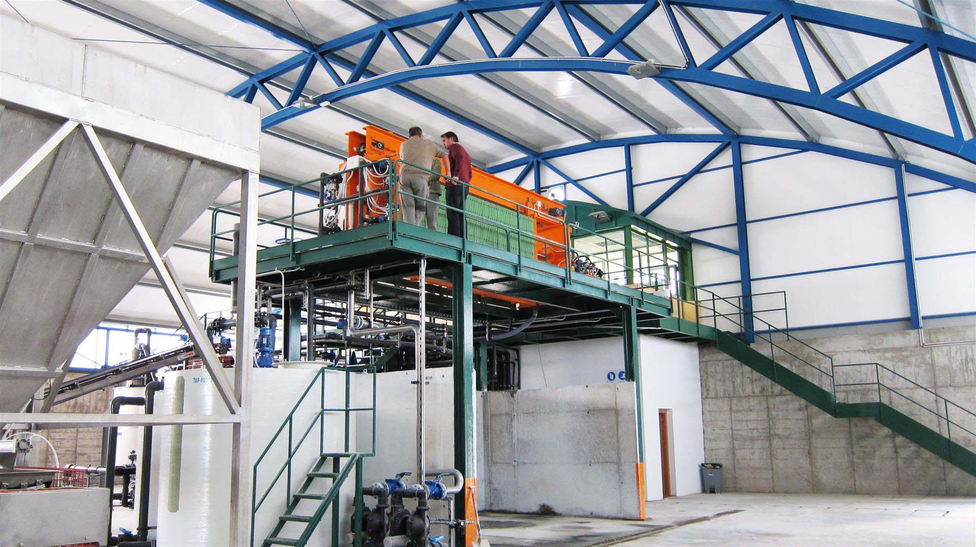 EDAR en fabrica de fertilizantes química y farmacéutica Depuración de aguas